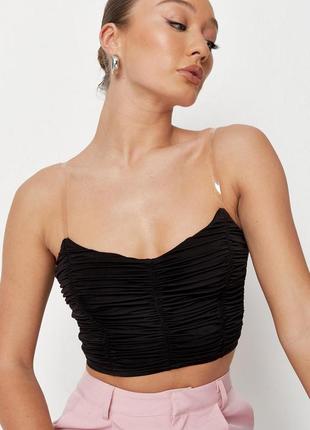 Чорна майка зі збірками missguided
