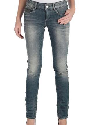 Новые джинсы скинни серо-синие w26 l32 g-star 'midge rover skinny wmn'