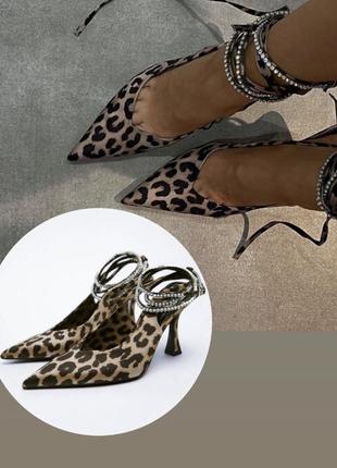 Леопардовые туфли зара, zara