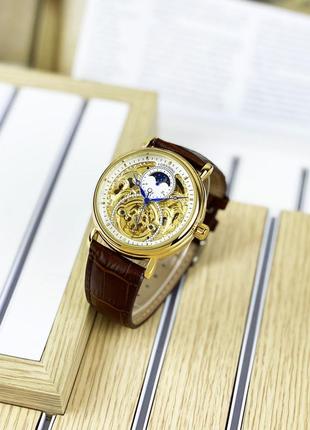Чоловічі годинники forsining 1125 gold-brown2 фото