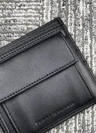 Чоловічий гаманець tommy hilfiger чорний на подарунок6 фото