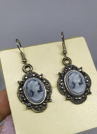Сережки камея