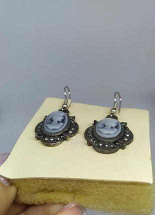 Серьги камея 3