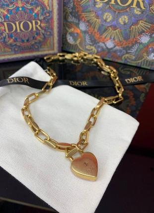 Колье красное сердце