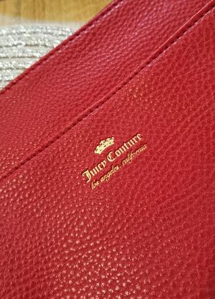 Червона актуальная  сумочка кроссбоди juicy couture с платком7 фото