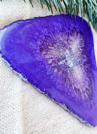 Фиолетовые подстаканники из эпоксидной смолы1 фото