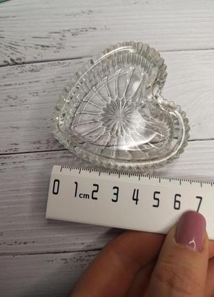 Скляний брелок у формі серця схоже кришталевий, тримач для шкатулки, кристал4 фото