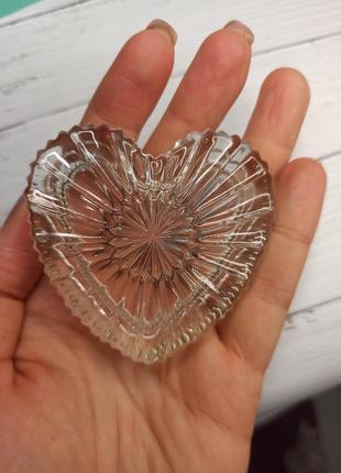 Скляний брелок у формі серця схоже кришталевий, тримач для шкатулки, кристал3 фото