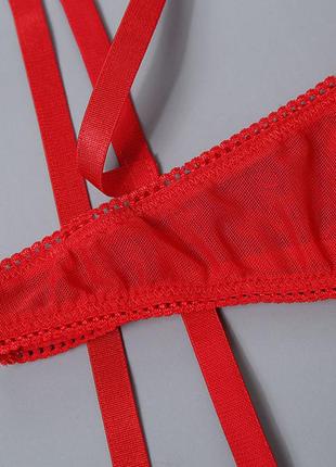 Шикарный секси комплект нижнего белья с элементами портупеи5 фото