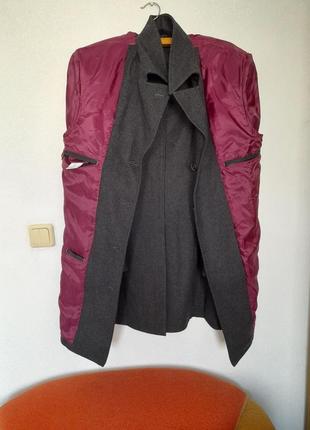 Чоловіче пальто maddison, 52 розмір, 70 % вовна, 30 % поліестер.4 фото