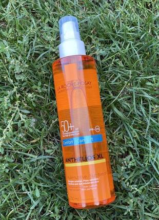 Солнцезащитное масло для чувствительной кожи лица тела la roche-posay anthelios oil spf50+1 фото