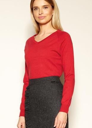 Жіночий светр червоного кольору. модель sonya zaps
