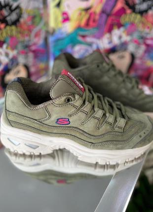 Круті демісезонні кросівки skechers /сша/ з натуральної шкіри