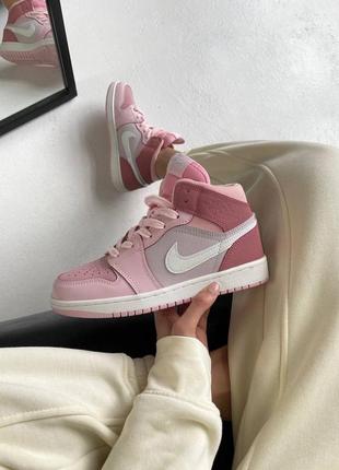 Nike air jordan 1 retro ‘digital pink’ женские кроссовки найк аир джордан