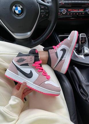 Nike air jordan 1 retro « acid pink » женские кроссовки найк аир джордан