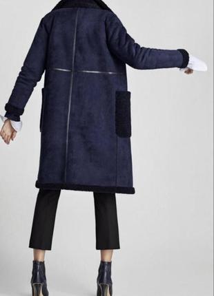 Zara пальто тедди эко искусственная3 фото