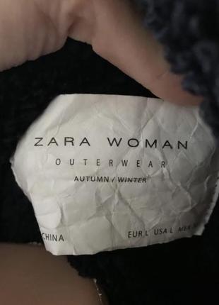 Zara пальто тедди эко искусственная5 фото