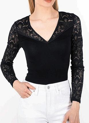 Мереживна вечірня кофточка блуза guess. оригінал! нова. розмір l. знижка!
