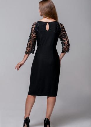 Нарядное, элегантное, черное, платье ricamare rm4233 фото