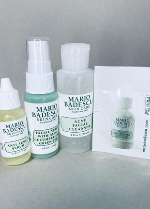 Набір для проблемної шкіри mario badescu cleanse.mist.moisturize.clarify