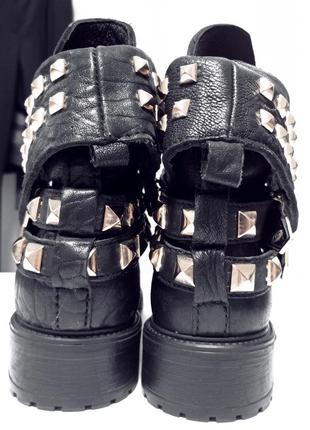 Кожаные молодежные женские ботинки от zara 39 р кожа везде - оригинал2 фото