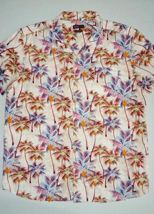 Рубашка  гавайская peacocks reg fit cotton india (xl)