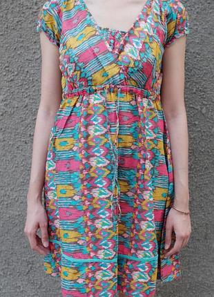 Летнее этно платье fat face /размер 10