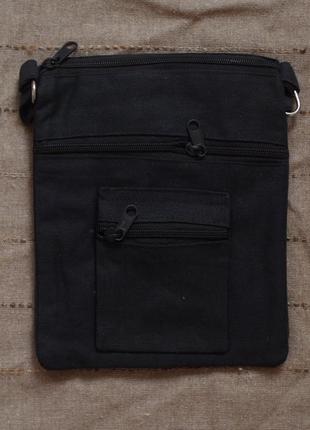 Черная сумка кошелек 2 кармана. индия3 фото