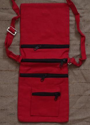 Червона сумка гаманець 2 кишені. індія