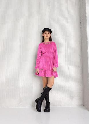 Платье велюр