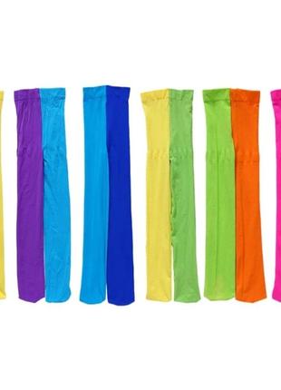 Колготки колготы цветные двухцветные капроновые детские дитячі для девочки дівчинки