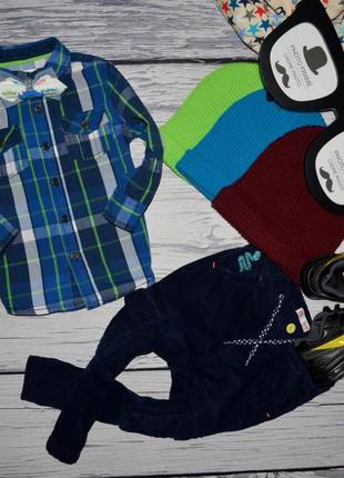 12 - 18 месяцев 86 см очень модная фирменная рубашка для мальчика клетка