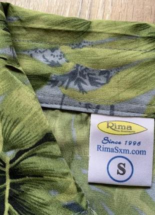 Мужская легкая рубашка гавайка с тропическим принтом rima6 фото