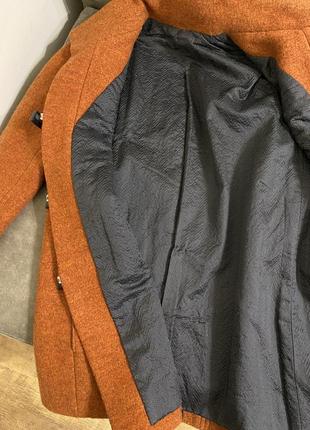 Стильное шерстяное пальто кожа букли9 фото