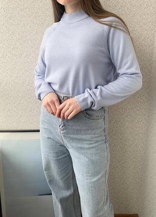 Кофта, джемпер, пуловер, голубой, голубий, базовый, m&s 8