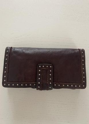 Кожаный брендовый кошелек портмоне визитница genuine leather 2