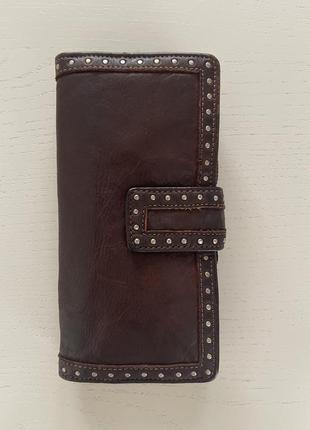 Кожаный брендовый кошелек портмоне визитница genuine leather