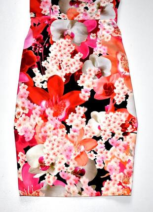 Star debenhams нарядное платье футляр в принт орхидеи. л.12.407 фото