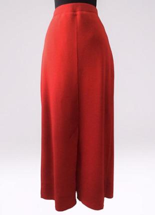Шерстяная трикотажная длинная (90см) юбка на резинке hauber, германия, нюанс!1 фото