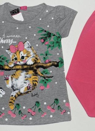 Туника с бриджами (3,4,5,6 лет) турция. хлопок