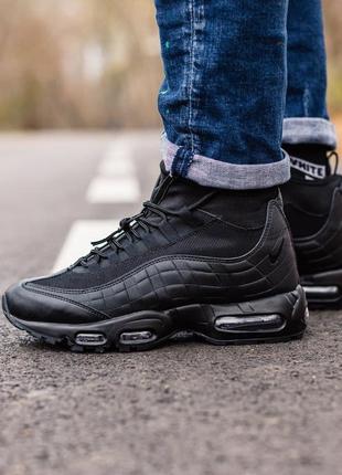 Мужские кроссовки nike air max 95 sneakerboot black 40-41-42-43-44-45-46