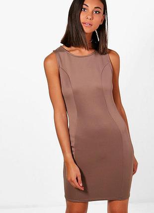 Чудове плаття ніжного кольору мокко, р. м або l, boohoo