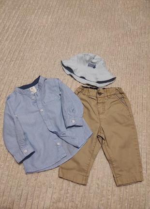 Костюм, комплект, набор из брючек и рубашки ted baker, h&m 4-6, 6-9 m