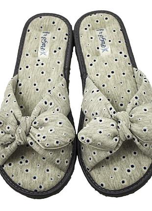 Тапочки женские pago "солоха" ромашка (36, 37, 38, 39, 40, 41) серый w1803202-1