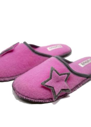 Тапочки женские паркетные pago "star"  розовый1 фото