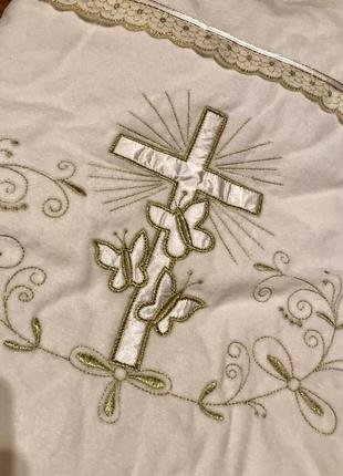 Велюровий плед-конверт на водохреща