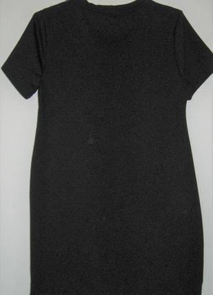 Черное платье деми со вставкой букле4 фото