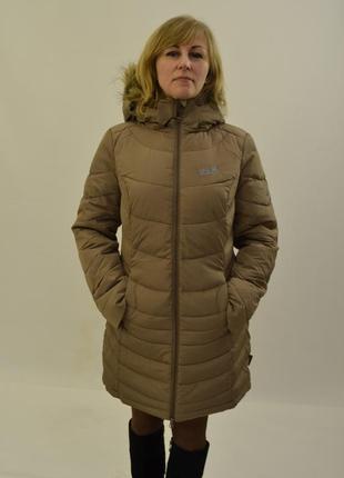 Пуховик женский jack wolfskin selenium down 1202901 brown s