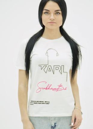 Футболка женская karl 385-80660 white s