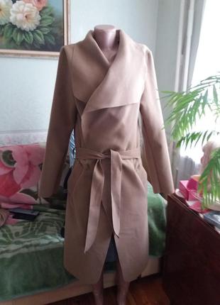 Пальто - халат италия, цвет  пудра1 фото